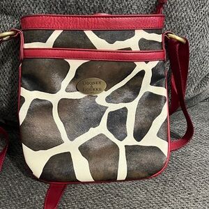FAKE Dooney & Bourke Red and Brown Giraffe Crossbody Bag